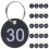 50 Set Runda Akrylsiffretiketter Med Ringar 6