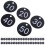 50 Set Runda Akrylsiffretiketter Med Ringar 7
