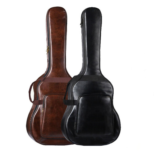 1 St 40/41 Tum Vattenresistent Gitarrväska Med Dubbel Axelrem Svart 2