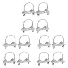 12 Set Antenna Mast Pipe Clamp with V Jaw Block and U Bolt All Anti-Rust Finished for TV CB Ham Antenna or Panel Pipe