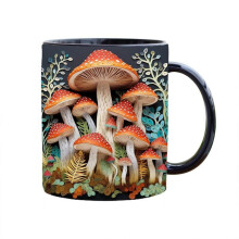 3D Magic Mushrooms Mug Ceramic 3D Fun Space Design Mugs Offices Multi-Purpose Drink Cup for Home Office Dorm A