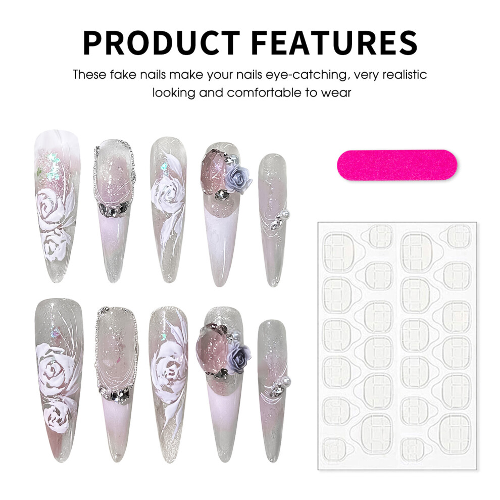 Phui-Pet-Supplies (Xs) Mauve Press-On Nails, Chip & Smudge Proof, Salon Quality