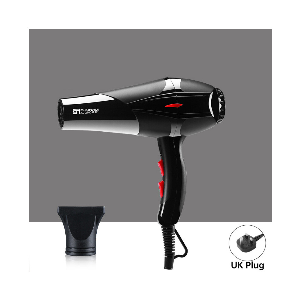 (Black UK) High Black Wind Speed Hair Dryer With Concentrated Air Flow Shop Barber For