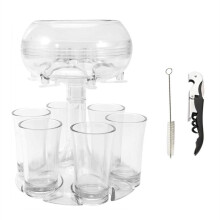 Glasspender und -Halter für 6 Becher, Becherspender zum Abfüllen Von Flüssigkeiten, Mehrfachspender für 6 Becher, Spender für Barbecher