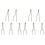 10 Pcs High Impedance Tips Wood Burning Wire  Tips for 50W or 100W Professional Wood Burning Kit 1