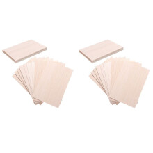 Paquet de 30 Feuilles de Bois Non Finies, Planche de Bois Mince en Bois de pour L'Artisanat de Bateau de Bateau D'Avion de Maison, Ornements de