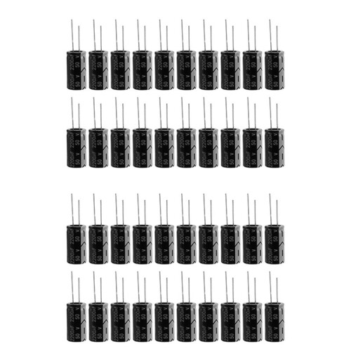 40 Pcs 2200UF 50V 105C Polarized Electrolytic Capacitors 16X31mm