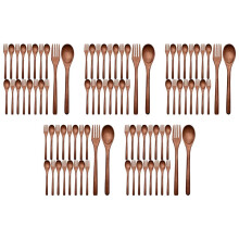 80Pcs Wooden Spoons Forks Set Including Wooden Spoons and Wooden Forks Japanese Wooden Utensil Set Reusable Handmade