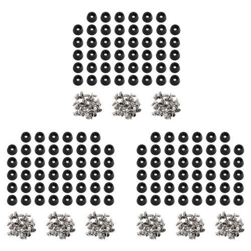 360 Pcs de Tábua de Corte Macia Pés de Borracha com Parafusos de Aço Inoxidável 0,28 x 0,59 para Móveis, Eletrônicos e Eletrodomésticos 1