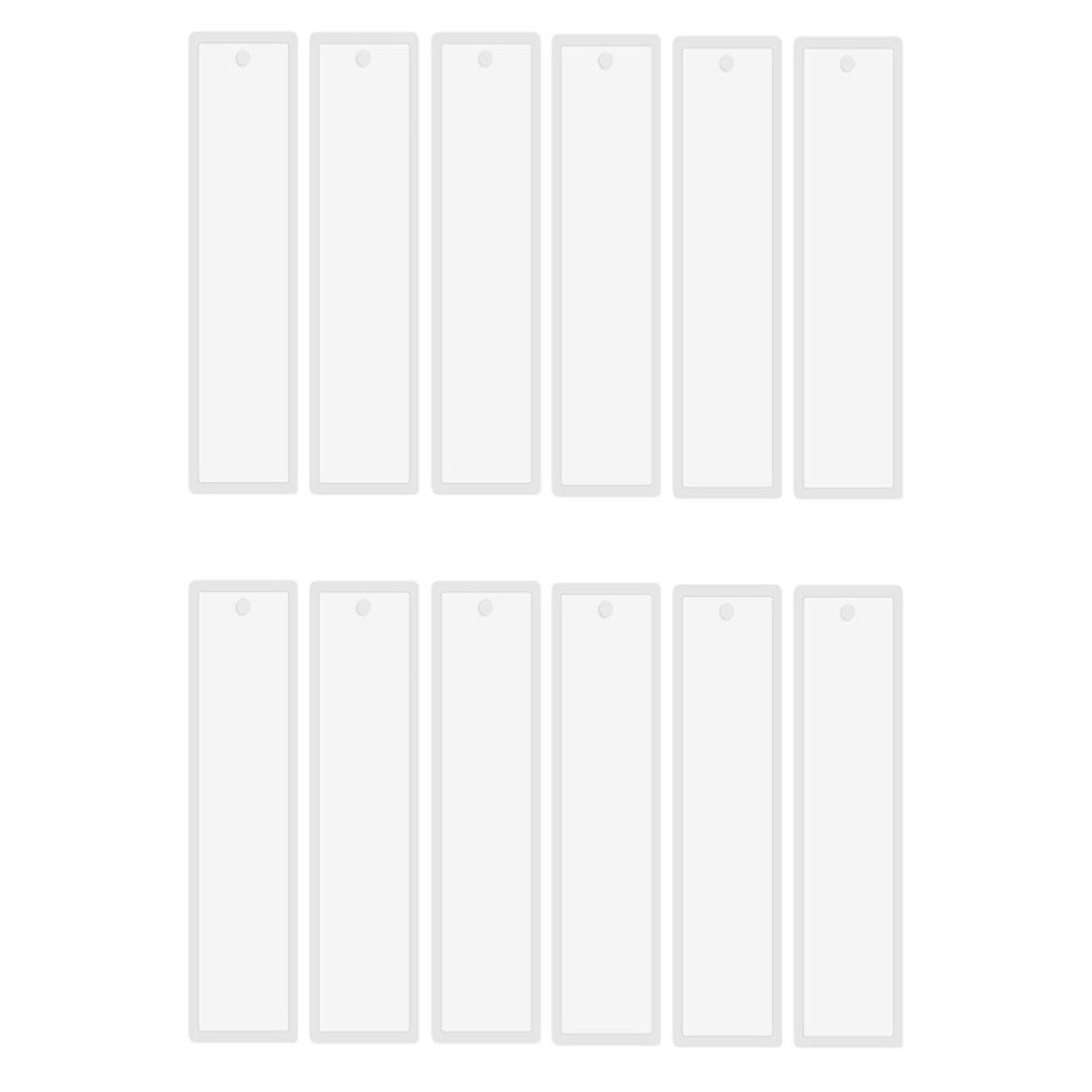 12 Pcs/Set 5.7 Inch Rectangle Silicone Bookmark Mold Diy Bookmark Mould Making Epoxy Resin Jewelry Transparent Mold 6031657119498