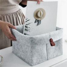 3X Panier de Rangement en Feutre Nordique Salon Table à Thé Articles Divers Panier de Rangement Tissu Feutre BoîTe de Rangement Chambre Chaussettes