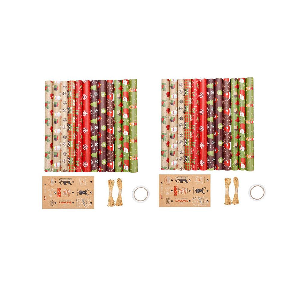 24 Pack Wrapping Paper Sheets,For Christmas Birthday Party Wrapping Paper Set Gift Wrap Papers 6032530972841
