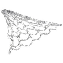 Sport Iron Chain Basketball Net Outdoor 12 Loops Standard Heavy Duty Basketball Goal Replacement Net,Silver