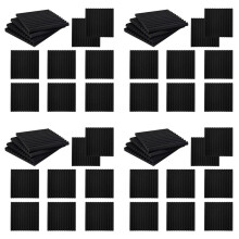 48 Pack Self-Adhesive Acoustic Panels, Sound Proof Foam Panels, High Density Soundproofing Wall Panels for Home(Black)
