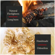 40X Natuurlijke Aanmaakblokjes voor Houtkachels, Aanmaakblokjes, Aanmaakblokjes voor Het Fornuis, BarbecueëN, Natuurlijke Houtwol
