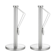 2X Paper Towel Holder Stand with Base for Kitchen,Stainless Steel Paper Towel Dispenser,Prevent Paper Rolls From Falling