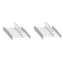 Pant Hangers,Skirt Hangers with Clips Space Saving,Adjustable Clips Hangers Clothes Hangers for Pants 20 Pack