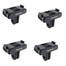 4X TELESIN Magnetic Two Claw Adapter Action Camera Accessories for  OSMO Action 3 Adapter