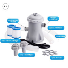 Pool Filter Pump 330 GPH Paddling Pool Electric Water Pump Pool Pumps Ground Small Pool Filter Pump US Plug