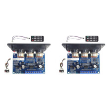 2X BT5.0 2.1 Kanaals Digitale Versterker Board+AUX Kabel+Afstandsbediening 2X25W+50W Subwoofer Klasse D Versterker Board DC12-20V