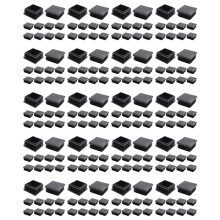 200 Pcs Plastic Square Blanking End Cap Tubing Tube Inserts 38mm x 38mm