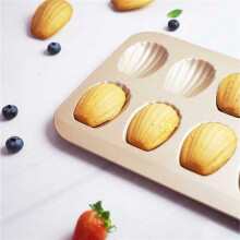 4X 12Cup Shell Shaped Nonstick Madeleine Pan Formy do Pieczenia Ze Stali WęGlowej NarzęDzia