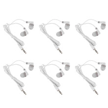 6 Stk 3,5 mm In-Ear Stereo Earbuds Hörlurar Hörlurar Headset för Mobiltelefon MP4 MP3