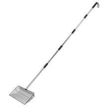 10inch Large Chicken Poop Scooper, 24 to 68in Long Chicken Coop Litter Scoop with Stainless Steel Handle, Sifting Shovel