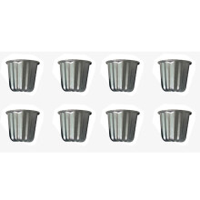 Canele Form, Cannele Muffin Tasse, 8 Stück Antihaft Cannele Form Grau-Schwarz Canneles