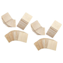 100 Pieces Unfinished Square Wood Slices Blank 4x4 In,for Coasters, Pyrography,Painting,Writing,Photo Props Decorations