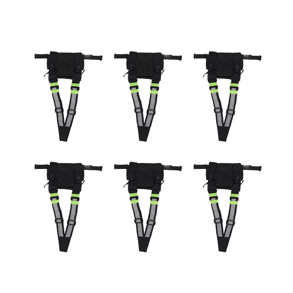 6X Radios Pocket Radio Chest Harness Chest Front Pack Pouch Holster Vest Rig Carry Case For 2 Way For Uv-5R 6034081255886