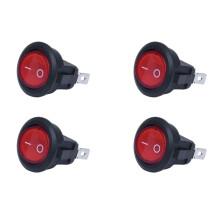 4X Interrupteur A Bascule Bipolaire  OFF Rouge 3 Broches 220V