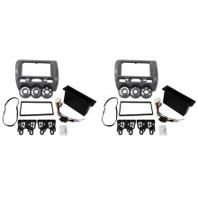 2X Radio Fascia for  Jazz City One Din Dvd Stereo Cd Panel Mount Installation Trim Kit Frame Bezel