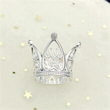 20 Piezas Corona Princesa Topper Cristal NiñOs Adornos para el Cabello para Boda CumpleañOs Fiesta Torta DecoracióN Herramientas Plata
