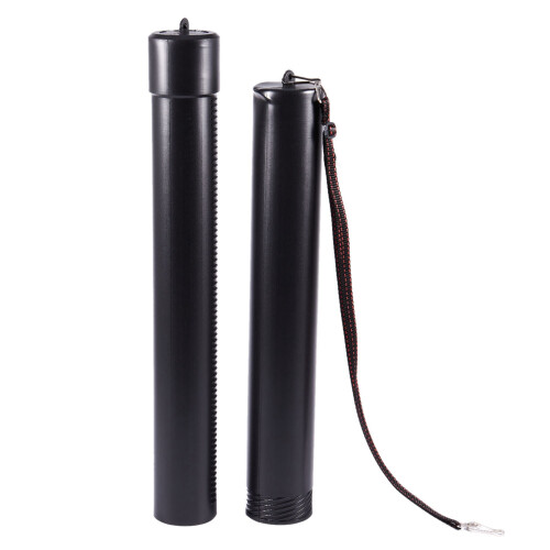2X Black Plastic Drawing Picture Storage Tube Poster Scroll Holder 1
