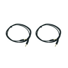 2X High Quality 2.5mm Male to 3.5mm Male Audio Adapter Cable Work with Car AUX Male to Male (1.5M)