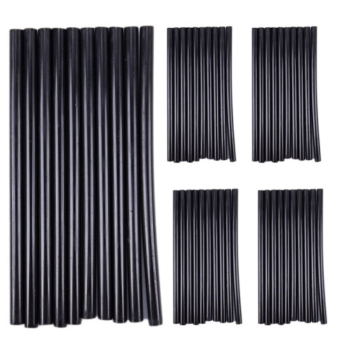 50Pcs Colle Adhésif Hot Melt 150X7mm Noir