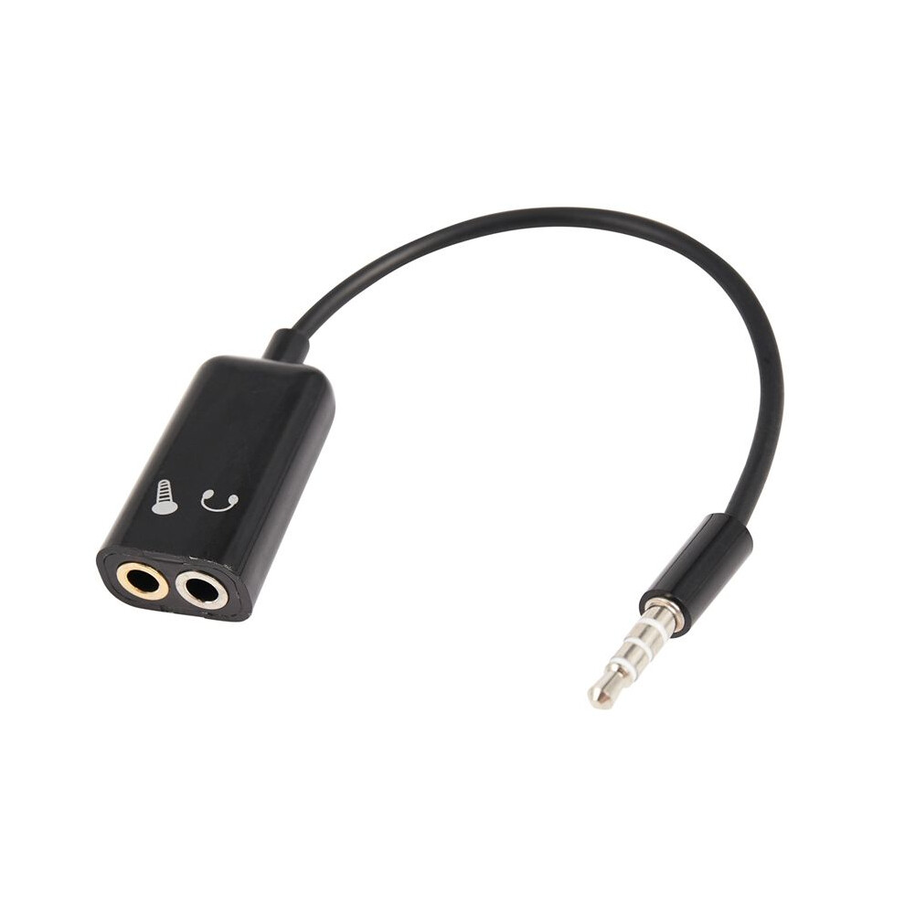 5Pcs 3.5Mm Stereo Audio Splitter Male To Headphone Headset + Microphone Adapter Couples Turn Wiring Harness Connector Light 4713630458962