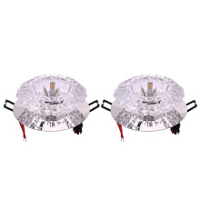 2X Aisle Flush LED Ceiling Lamp Living Room Crystal Corridor Aisle Lights LED Ceiling Lights Warm White 3W