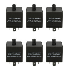 6X 12V 3 Pin LED Einstellbares Auto-Blinker-Relais für Blinker-Lichtanzeige