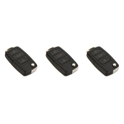 3X 3 Button Replacement Keyless Entry Remote Car Flip Key Shell Fob Case for  Beetle