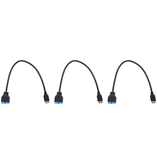 3X USB 3.1 Front Panel Header to USB 3.0 20Pin Header Extension Cable for  Motherboard 20cm