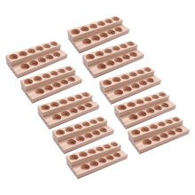 10X 11 Holes Wooden Essential Oil Tray Handmade Natural Wood Display Rack Demonstration Station for 5-15Ml Bottles