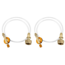 2X Adaptateur de Remplissage pour Le Propane Pique-Nique Camping Cuisiniere Tuyau A Gaz Double Face AjUStable Reservoir Plat Tuyau Adaptateur de Tuyau