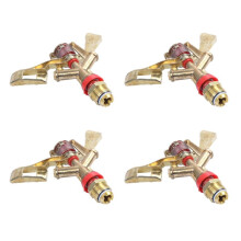 4X 1/2 Inch Dual Connector Zinc Alloy 360 Degree Rotate Rocker Arm Water Sprinkler Spray Nozzle Irrigation Sprinkler
