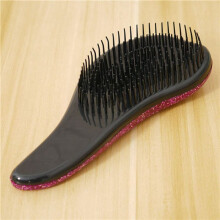 2Pcs Glitter Handle Detangling Comb Shower Hair Brush Detangler Salon Styling Tamer Tool Hairbrush()