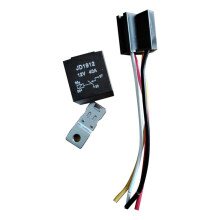 Waterproof Automotive Relay 12V 40A, 4Pin, Car Relay with Harness Socket Iron Back Automotive Relay Metal Socket