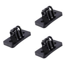 3X CNC Fallschirm Helm Fixed Mounts Fuer  Hero 1 2 3 3+ 4 5 Sitzung /  Yi / SJ / GitUp Sport Kamera Schwarz