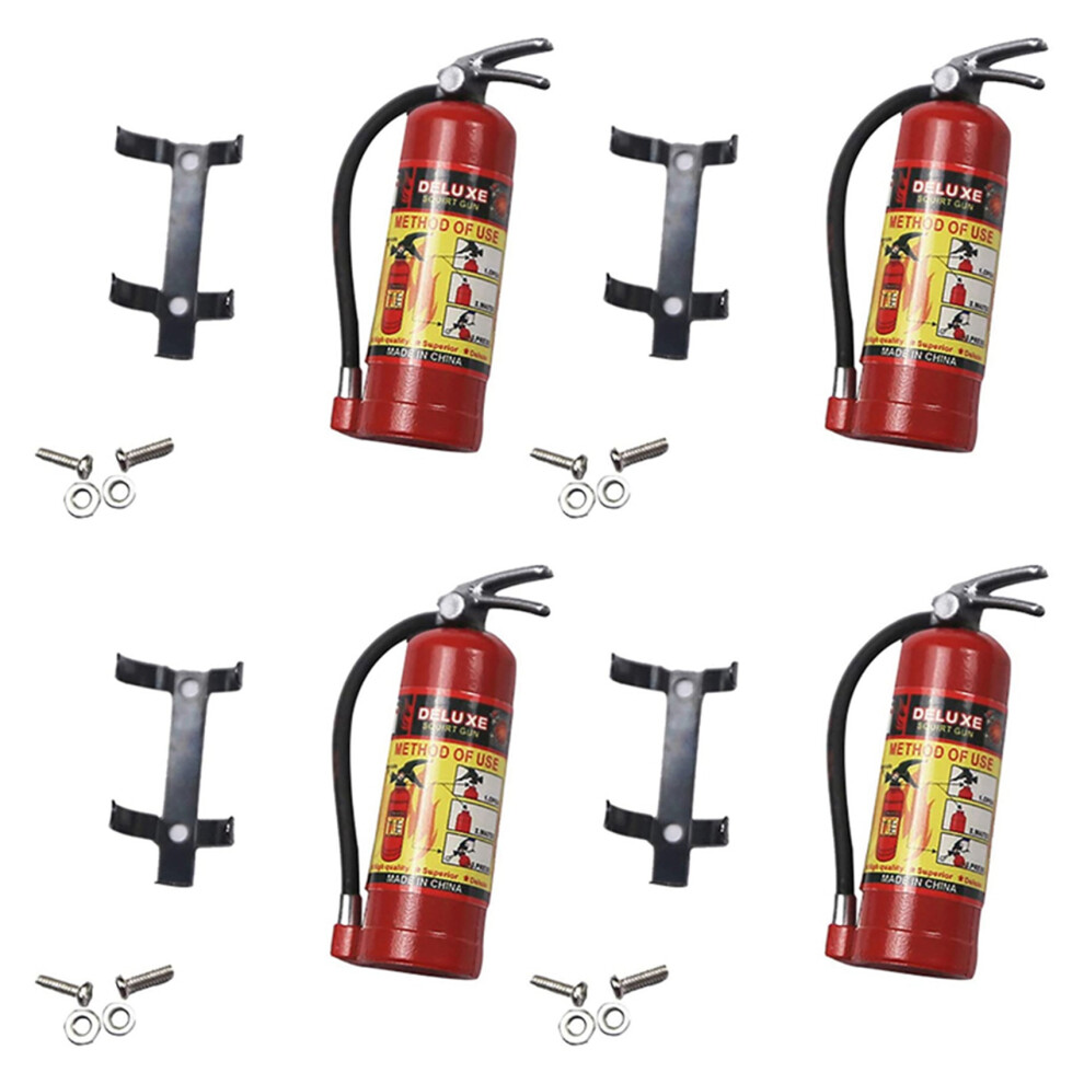 4X Rc Decoration Metal Fire Extinguisher For 1/10 Rc Crawler Axial Scx10 90046 Trx4 D90, Red 6031233295325