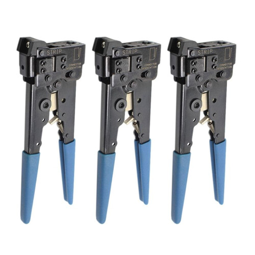 3X para RJ45 8P8C 8P LAN Ethernet Cable de Red Cable Crimper Crimper Tool